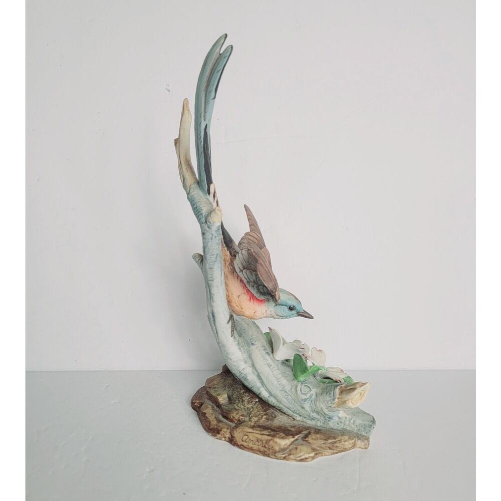 Vintage Porcelain Figurine - "Scissor-Tailed Flycatcher" Andrea by Sadek - 6956 - Picture 2 of 7